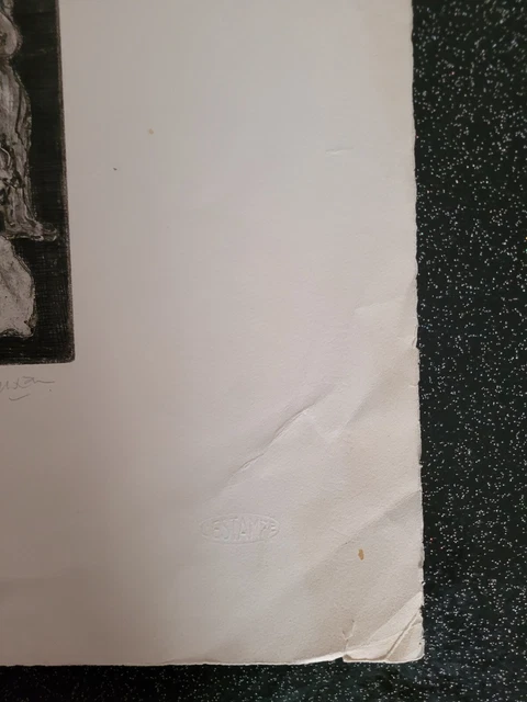 Lithographie numérotée et signée Don Juan 85/100 signature à identifier 9