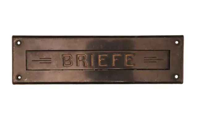 1 v. 8 originale ANTIKE Briefklappe Briefeinwurf Briefschlitz Briefkasten 1905