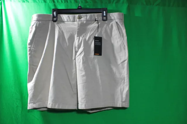 NEW MARC ANTHONY MEN'S FLAT FRONT TAUPE SLIM FIT LUXURY SHORTS Sz 40