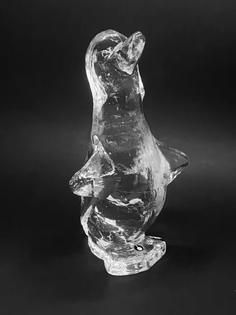 Pukeberg Art Glass Penguin Sculpture Statue Figurine Sweden MCM Uno Westerberg 8