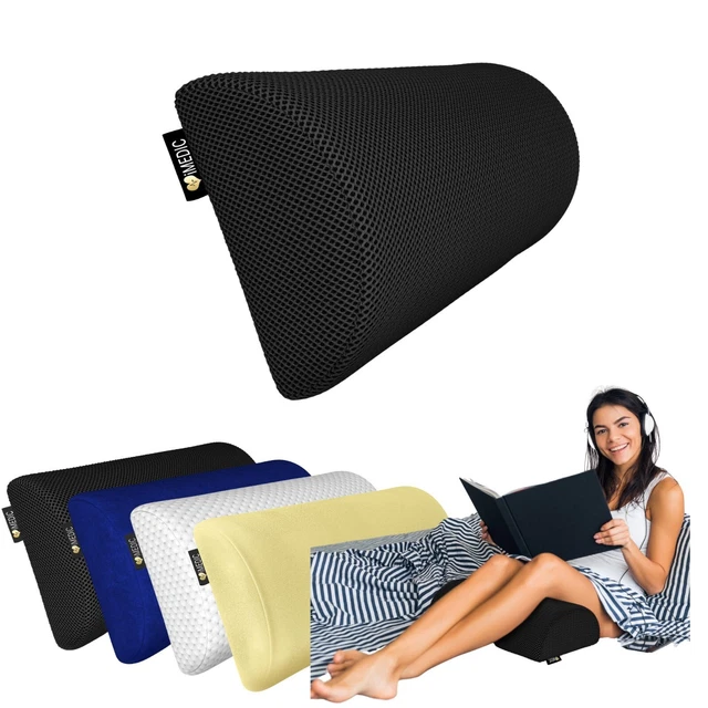 Half Moon Pillow Memory Foam Bolster Cushion Knee Neck Leg Support Pain Relief