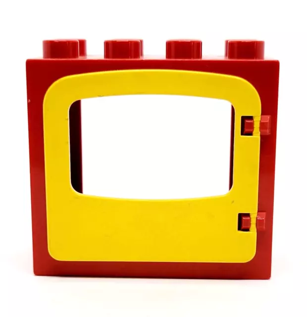 LEGO DUPLO Door / Window Frame 2 x 4 x 3 Flat Front Surface with Yellow Door