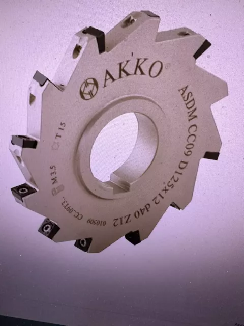 Scheibenfräser AKKO  D=100x8x32 mm 12 Zähne für ISO-Schneidplatten CC..0602..