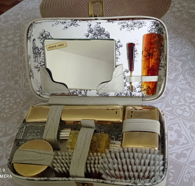 Coffret De Toilette Voyage Vintage - Trousse Nécessaire D'occasion