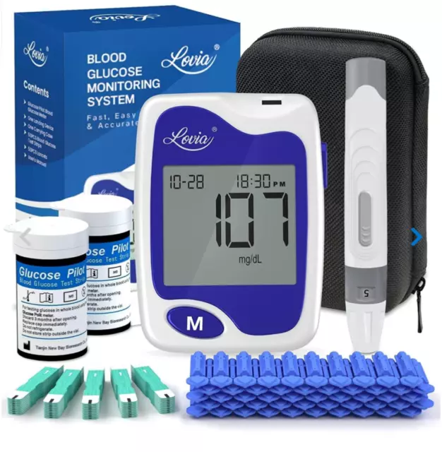 Kit de sistema de monitoreo de glucosa en sangre Lovia NUEVO