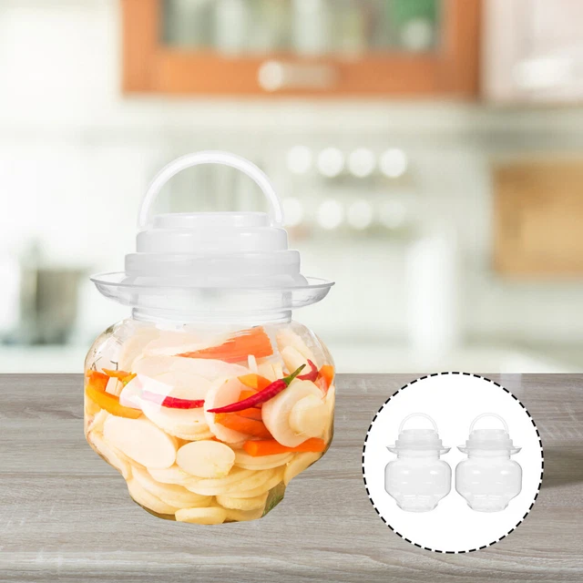Kimchiglass in plastica vetro cetriolo trasparente sigillo 2 pz