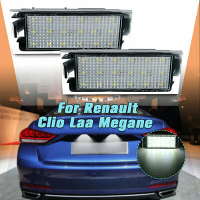 ANG RONG Feux LED Blanc De Plaque d'Immatriculation Renault Clio Megane Trafic Twizy Wind 