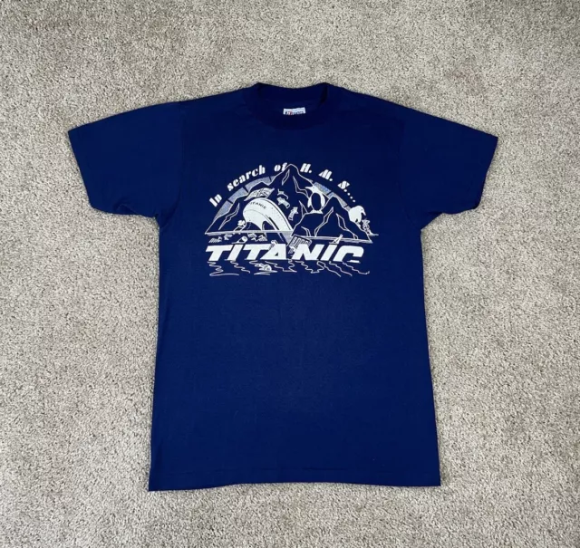 VINTAGE 80S IN Search of The HMS Titanic Single Stitch Double Sided T ...