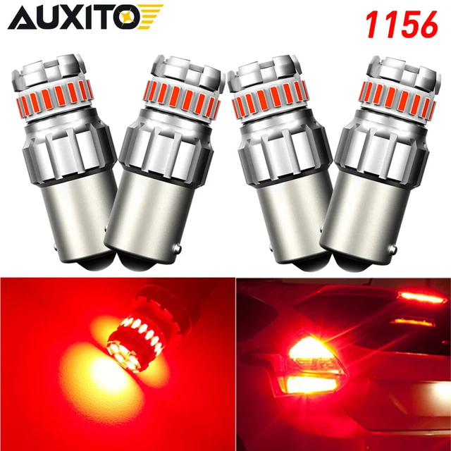 4PCS 1156 LED Red Super Bright Brake Tail Stop Light Parking Bulbs Lamp 7506 USA