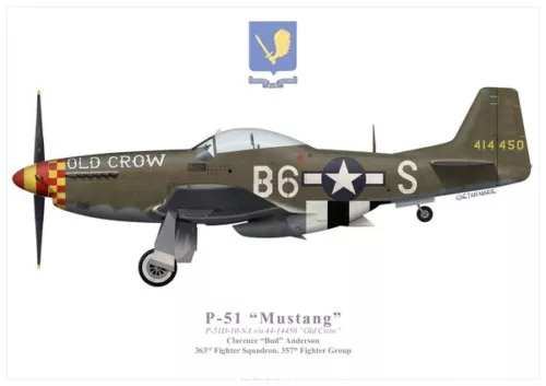 Print P-51D Mustang "Old Crow", Bud Anderson, 357th FG (par G. Marie)