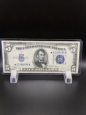 1934 C -5 Dollars Star Note .very Nice Bill.For Your Collection.