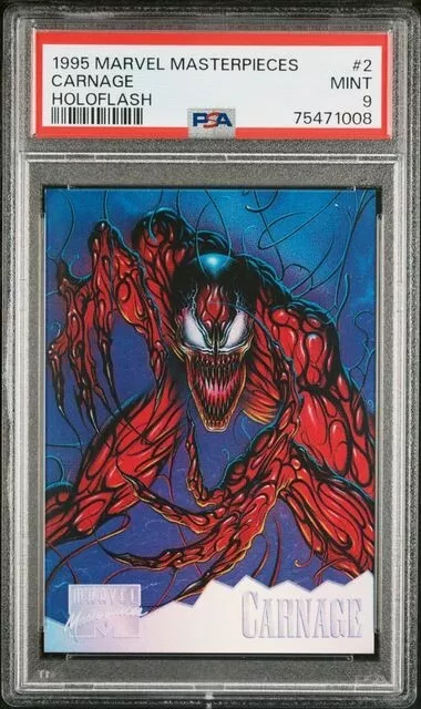 1995 Marvel Masterpieces Holoflash (#2/8) - CARNAGE - PSA 9!!!