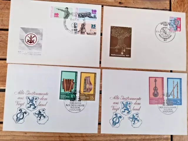 DDR, Erstausgaben, FDC 1977 Sammlung