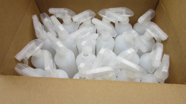 Spray Bottles 16 ounce With Sprayer Lids Case of 24 NEW