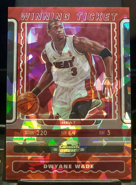 2019-20 Contenders Optic Winning Ticket Red Cracked Ice Prizm Dwayne Wade #20