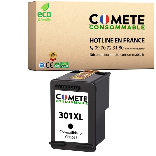 301 XL 1 Cartouche d'encre compatible avec HP 301 XL 301XL Noir