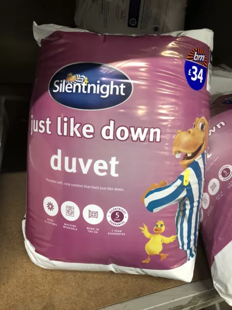 Silentnight Just Like Down Duvet Winter Quilt Made Cosy Warm 13.5 Tog King Size