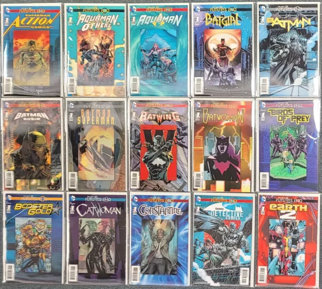 New 52 Futures End 41 Lenticular One-Shots DC Comics 2014 Complete Set! VF-NM+!