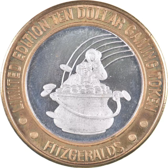 Fitzgerlads $10 Gaming Casino Token .999 SILVER Strike *805