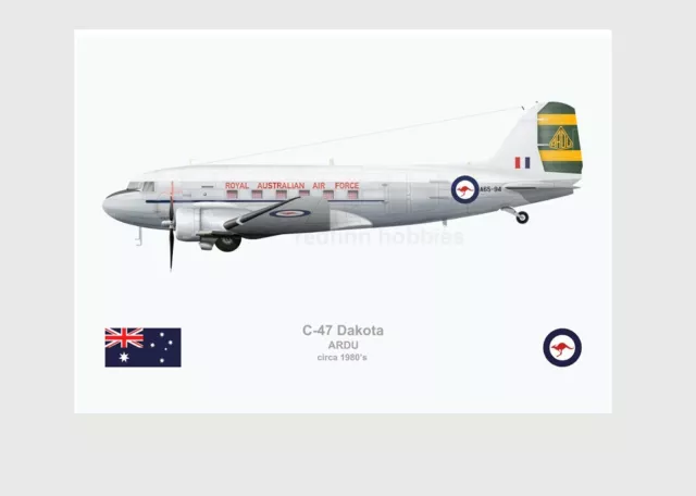 Warhead Illustrated C-47 Dakota ARDU RAAF Aircraft Print