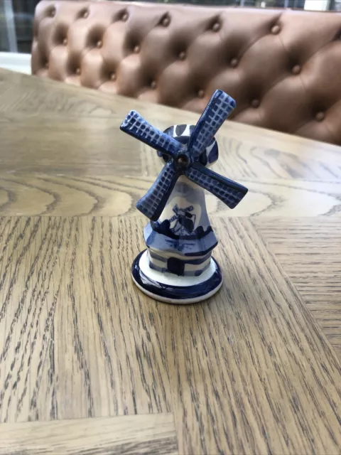 Delft Blue Holland Windmill Hand Painted