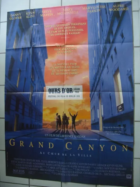 LOT 2 AFFICHES DE FILM N°2 - GRAND CANYON - DE 1991 PLIEES 120x160 et 40x60 CM