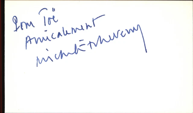 Michel Etcheverry D.1999 French Actor Signed 3" x 5" Index Card