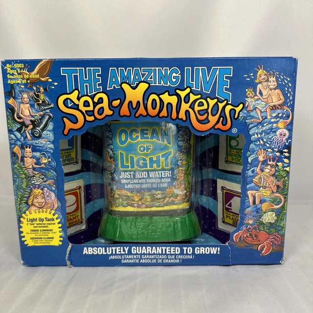 THE AMAZING LIVE SEA-MONKEYS Exploratory  Ocean of Light up tank Rare Sealed