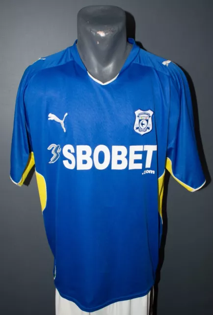 Cardiff City Trikot 2009/2010 Heim Fußball Original Herrenhemd PUMA Größe L