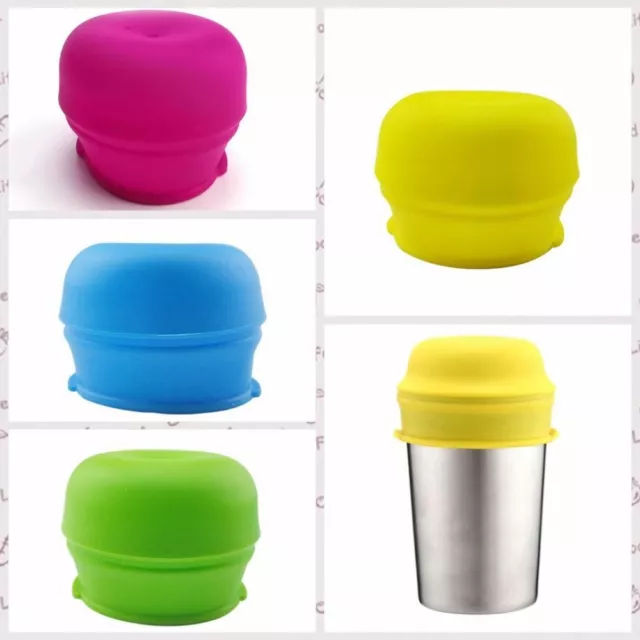 With Straw Hole Silicone Sippy Cup Lid Leakproof Colorful Spill