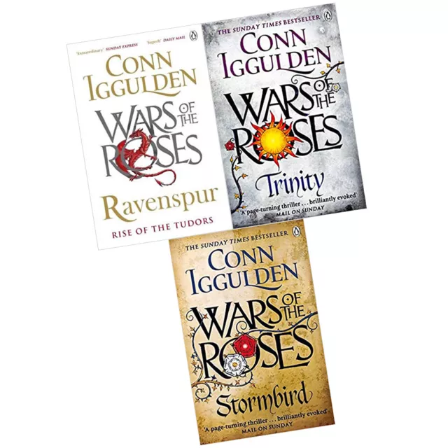 Wars of Roses Series 3 Books Collection Set Stormbird,Ravenspur,Trinity New PB