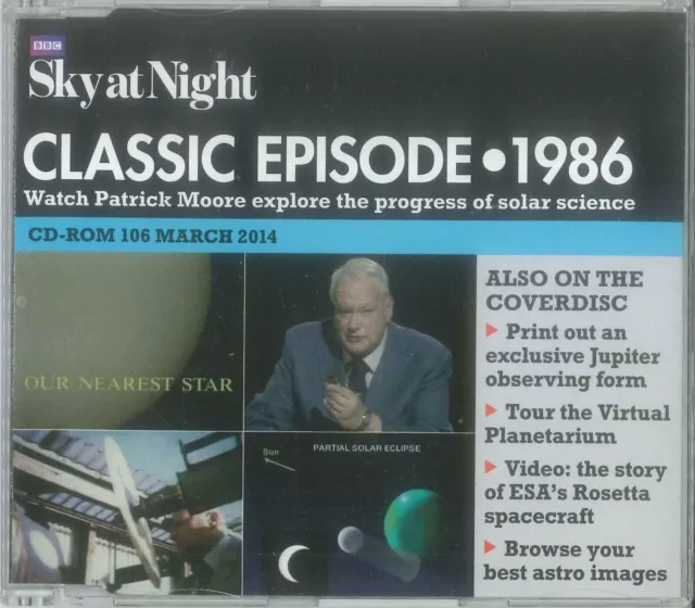 BBC Sky At Night Cd-Rom, Classique Episode 1986, #106 March 2014, Windows, Mac