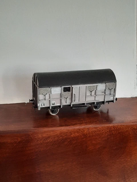 Wagon Couvert Rokal Gris - Échelle HO - Époque 3 (1946-1970) - Occasion