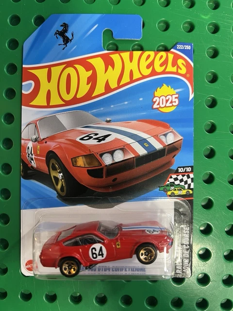 ミニカー Hotwheels 2025 Ferrari 365GTB4 2025 Hotwheels Ferrari 365 GTB4 , Custom Rubber Wheels Real