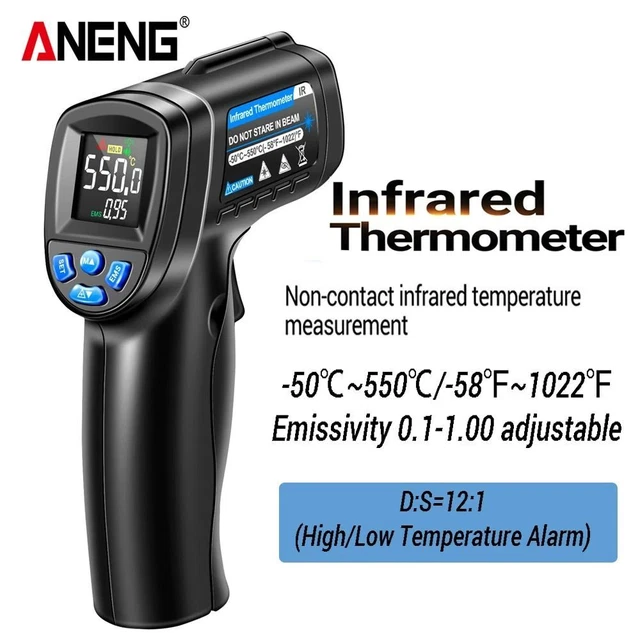 Termometro a infrarossi IR senza contatto sensore laser IR pistola digitale temperatura