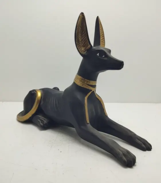 RARE ANCIENT EGYPTIAN ANTIQUITIES Sitting Statue Of God Anubis Jackal Egypt BC