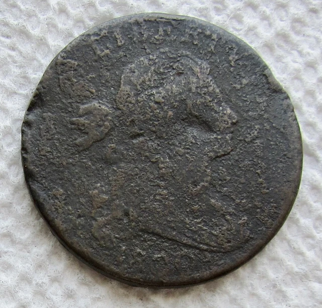 1800 1C BN Draped Bust Large Cent Rare Date Fine Detail Corroded Full Date Shows