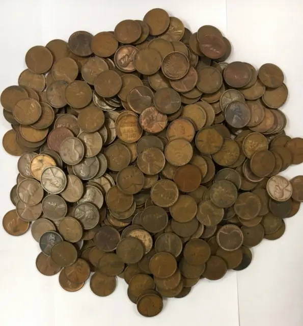 1909 P Vdb Lincoln Head Wheat Cents 50 Coin Roll Of Pennies Bin Free Shipping
