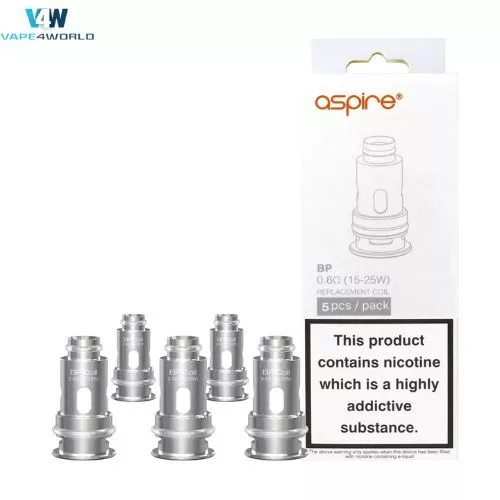 Aspire BP Replacement Coils BP60 BP80 0.6ohm Pack of 5 Coils - Fast Dispatch