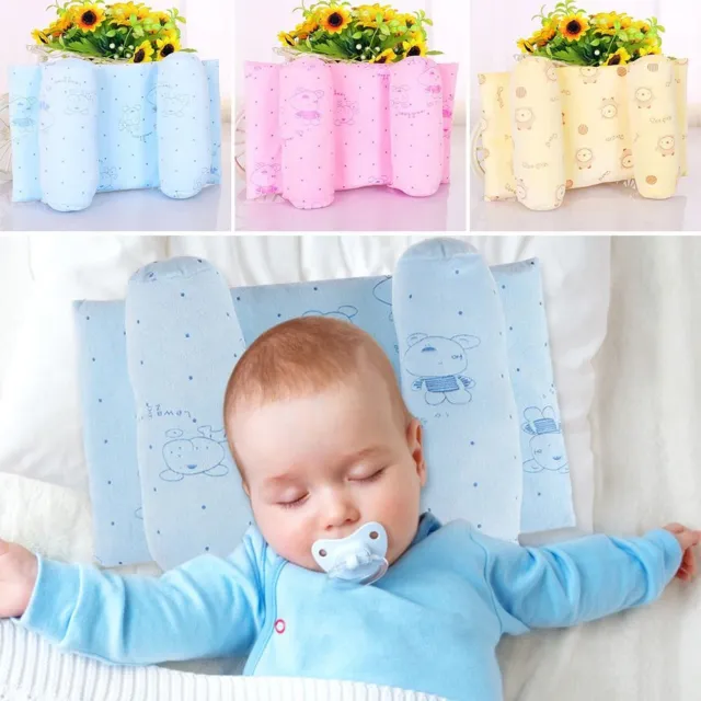 Protection Ajustable Prevent Head Flat Positioner Baby Pillow Anti-Roll Cushion