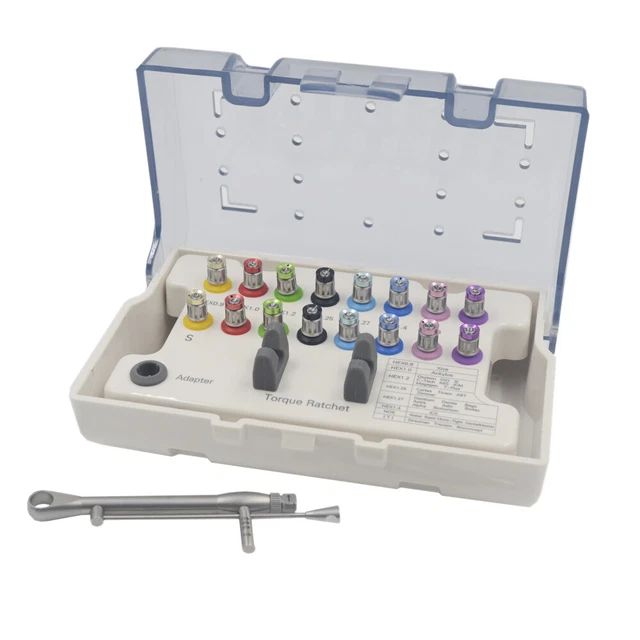 CE Dental Universal Implant Prosthetic Wrench kit 10-70NCM Ratchet Driver