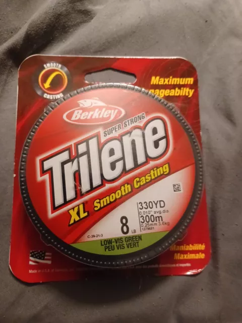 Berkley XLFS8-22 LOW-VIS Green 8lb 330yd Trilene XL Smooth Casting Fishing Line