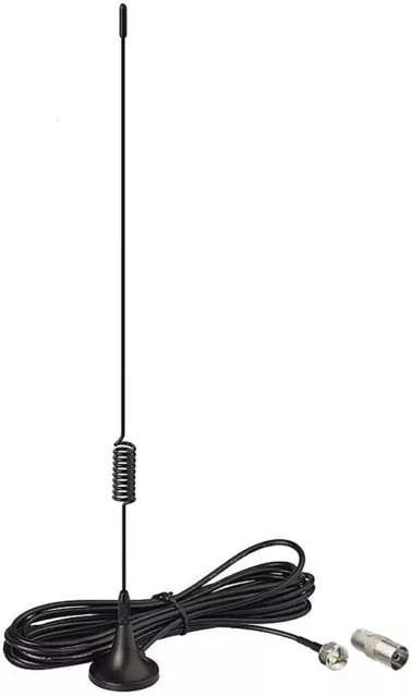FM UKW Radio Antenne Koaxial Stecker Stabantenne mit Magnetfuß