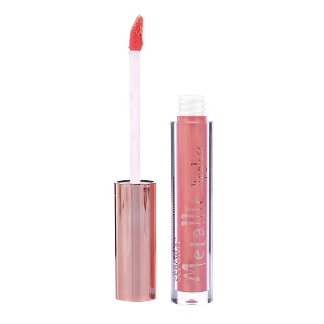 ❤ Lápiz labial maquillaje de labios esmalte labial de color metálico 4,5 ml