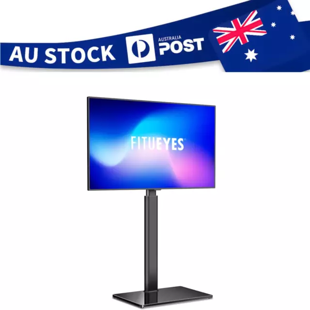 FITUEYES TV Floor Stand with Tempered Glass Base for 32 to 60 Inch Max. Height 4