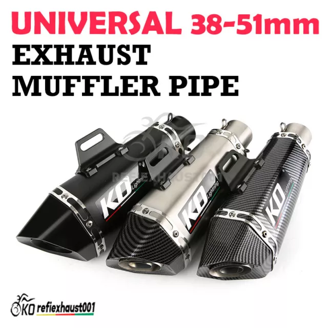 38-51mm Universal Scooter Exhaust Muffler Pipe With DB Killer Silencer Slip On