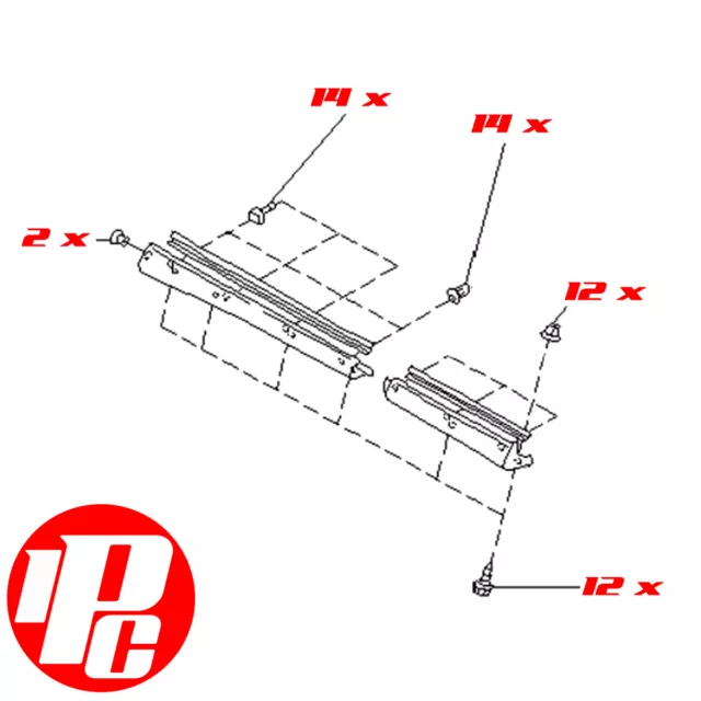 Genuine Side Skirt Fitting Kit Clip Kit Fits: Subaru Impreza 92-00 COMPLETE KIT