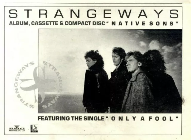 23/1/88PT12 Albumwerbung 7x10 Strangewways. Native Sons