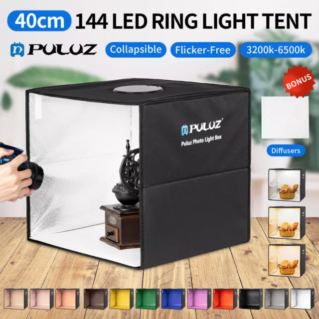 PULUZ Photo Studio Lighting Box Portable Photography Backdrop LED Light Tent