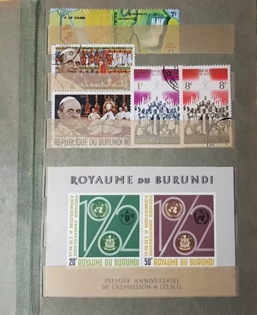 Burundi Surinam u.A. Sammlung Briefmarken im Einsteckalbum